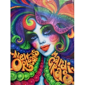 16x12 Andrea Mistretta Signed Numbered 2014 Mardi Gras Giclee