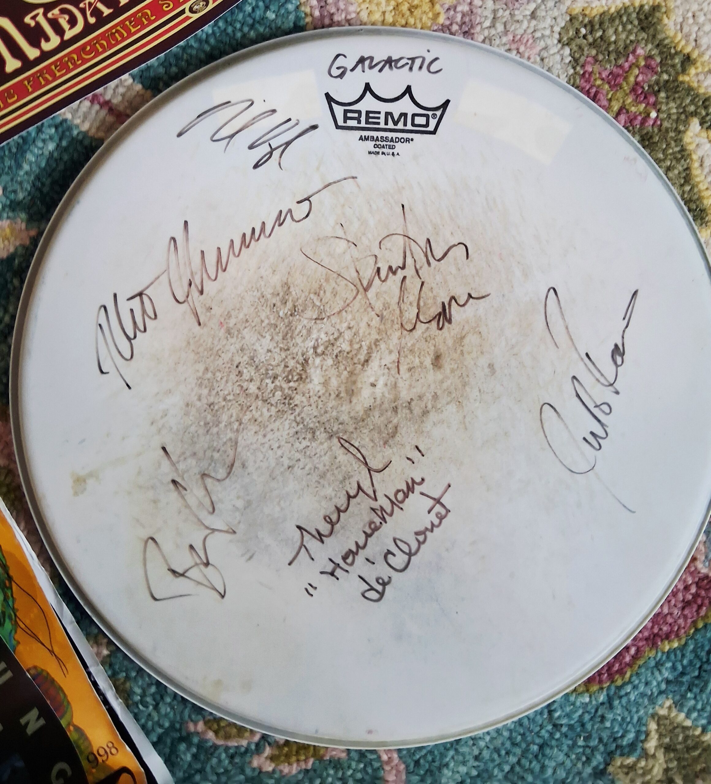 Signed Galactic REMO drum head