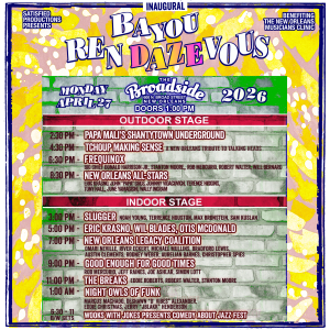 Bayou RenDAZEvous on Monday, 4/27 - Two Tickets