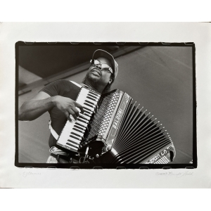 14x11 Toned, B+W Fiber based photo print of CJ Chenier 2003