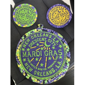 Kabuki Pot Holder and 2 Coasters