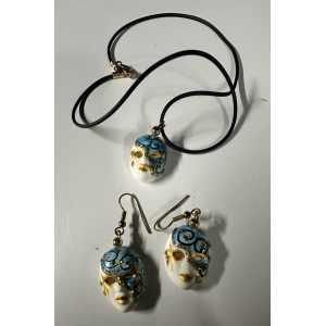 Mardi Gras Mask Necklace and Earrings