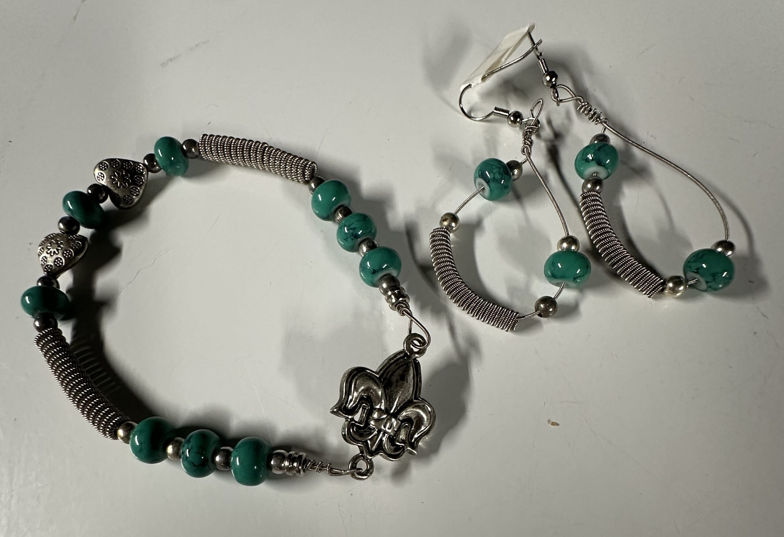 Guitar String Bracelet and Earrings